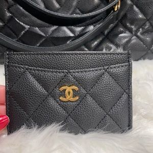 Chanel Card holder wallet caviar in EUC